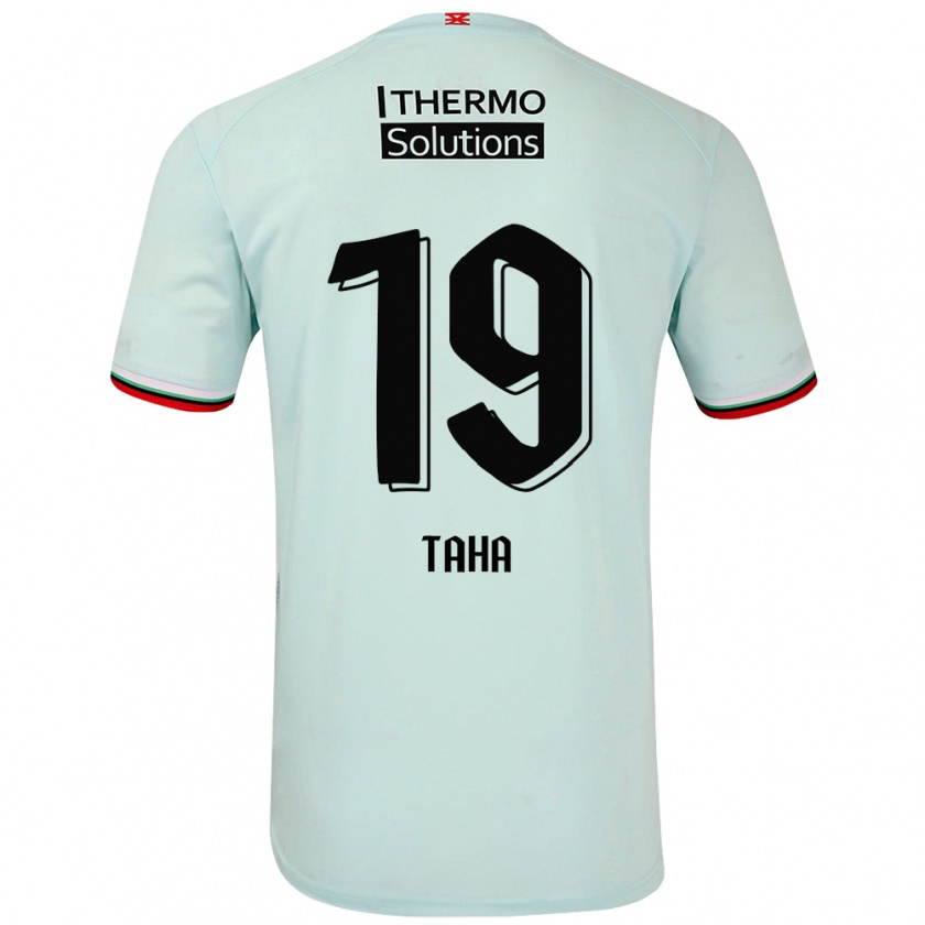 Kandiny Hombre Camiseta Younes Taha #19 Verde Claro 2ª Equipación 2024/25 La Camisa