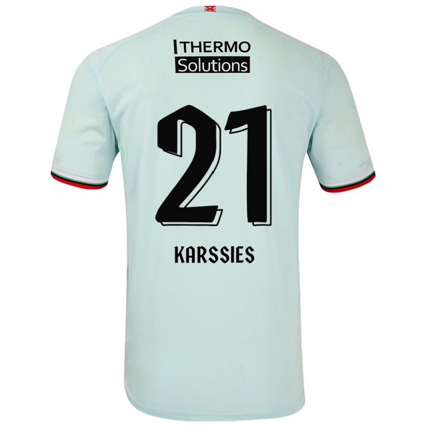 Kandiny Herren Sam Karssies #21 Hellgrün Auswärtstrikot Trikot 2024/25 T-Shirt Österreich