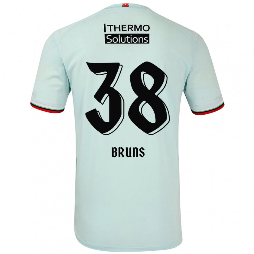 Kandiny Hombre Camiseta Max Bruns #38 Verde Claro 2ª Equipación 2024/25 La Camisa