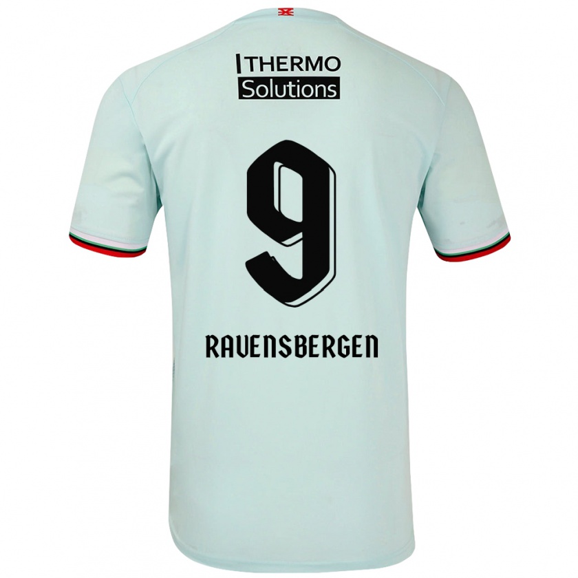 Kandiny Hombre Camiseta Jaimy Ravensbergen #9 Verde Claro 2ª Equipación 2024/25 La Camisa