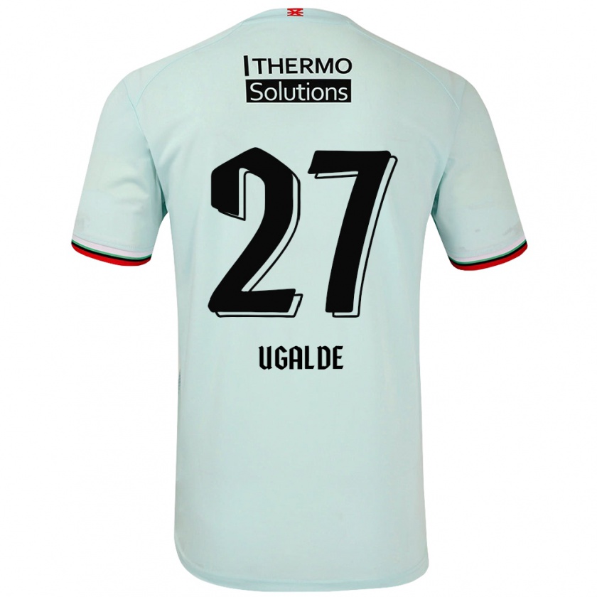 Kandiny Hombre Camiseta Manfred Ugalde #27 Verde Claro 2ª Equipación 2024/25 La Camisa