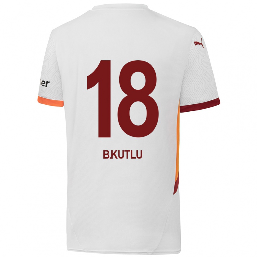 Kandiny Hombre Camiseta Berkan Kutlu #18 Blanco Amarillo Rojo 2ª Equipación 2024/25 La Camisa