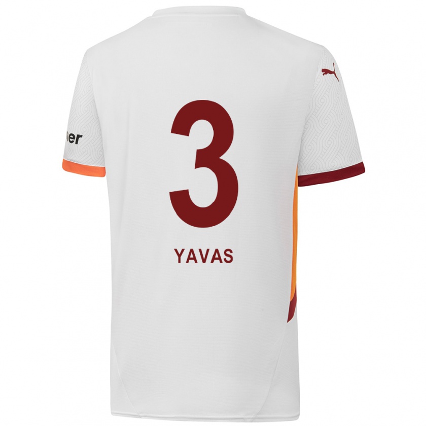 Kandiny Herren Arda Yavaş #3 Weiß Gelb Rot Auswärtstrikot Trikot 2024/25 T-Shirt Österreich