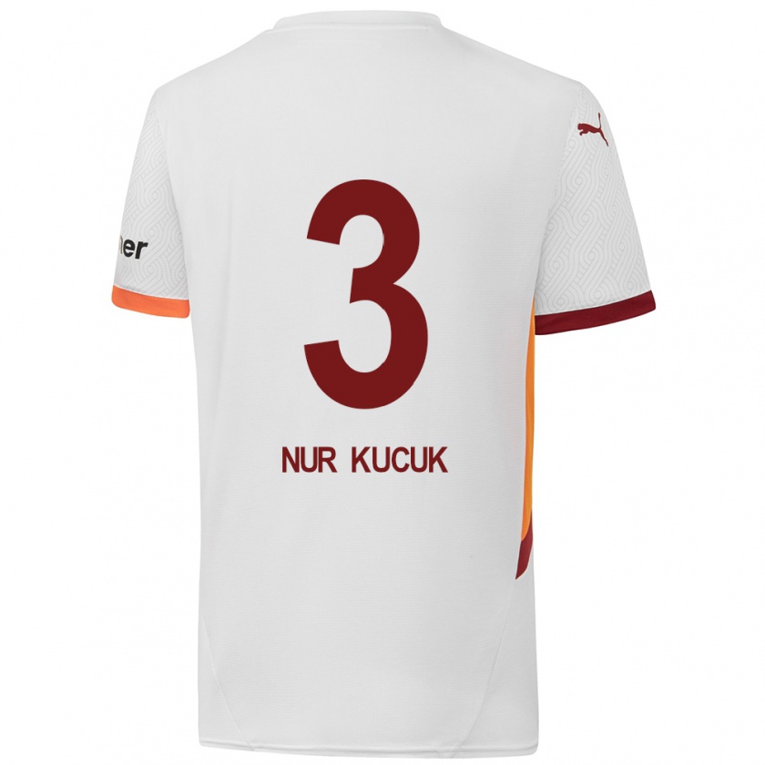 Kandiny Herren Rabia Nur Küçük #3 Weiß Gelb Rot Auswärtstrikot Trikot 2024/25 T-Shirt Österreich