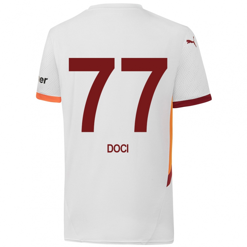 Kandiny Heren Megi Doci #77 Wit Geel Rood Uitshirt Uittenue 2024/25 T-Shirt België