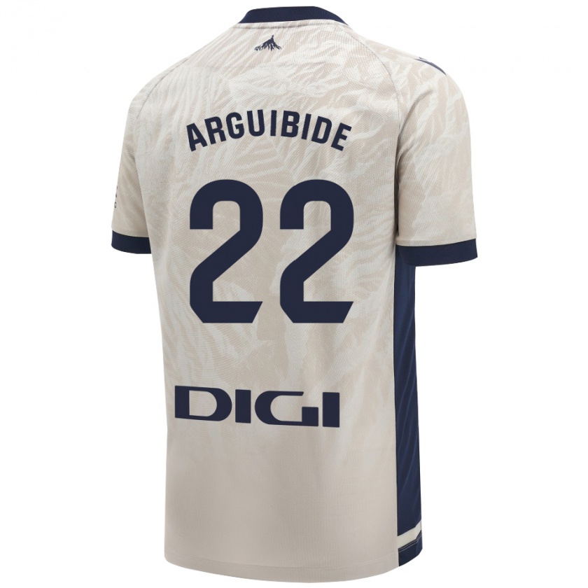 Kandiny Uomo Maglia Iñigo Arguibide #22 Grigio Chiaro Kit Gara Away 2024/25 Maglietta