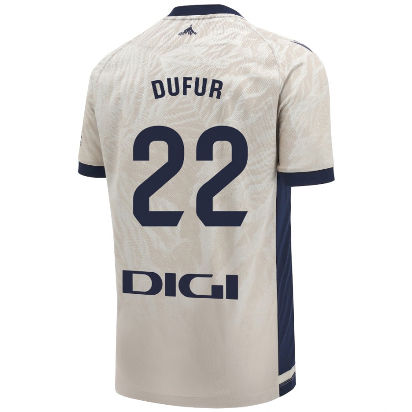 Kandiny Uomo Maglia Ander Dufur #22 Grigio Chiaro Kit Gara Away 2024/25 Maglietta