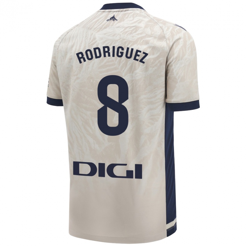 Kandiny Hombre Camiseta Vanessa Rodríguez Iribarren #8 Gris Claro 2ª Equipación 2024/25 La Camisa México