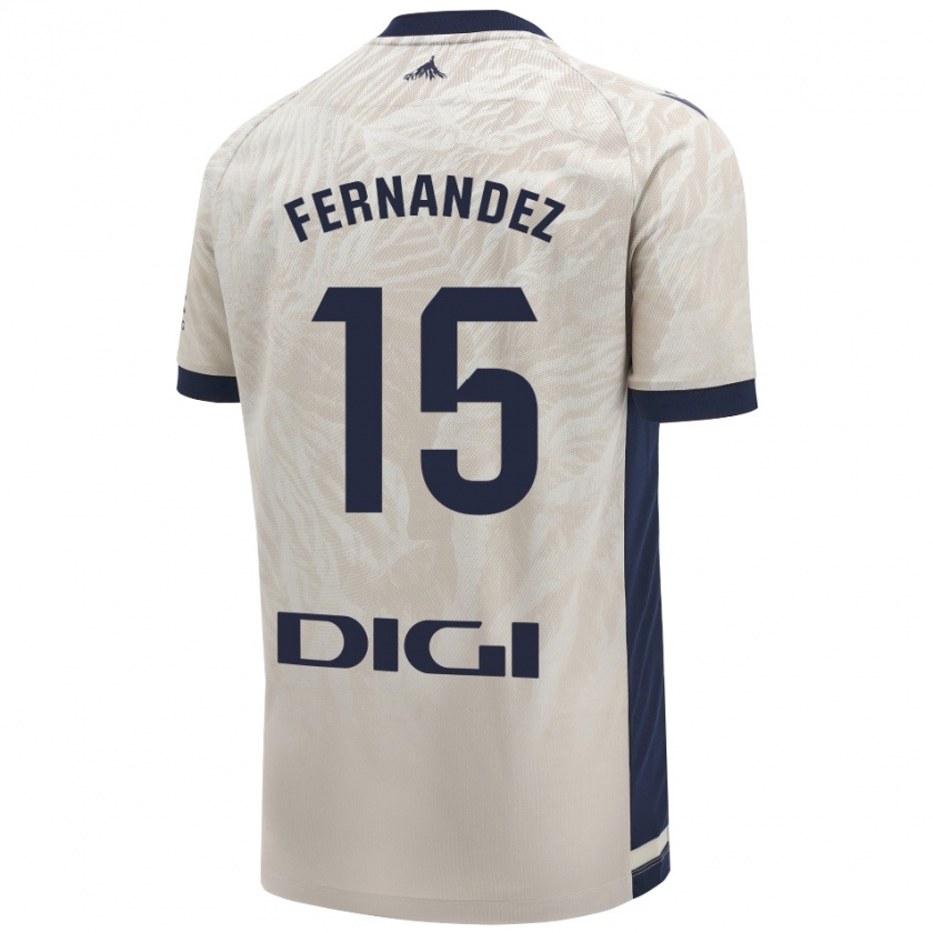 Kandiny Hombre Camiseta Leyre Fernández Sánchez #15 Gris Claro 2ª Equipación 2024/25 La Camisa México