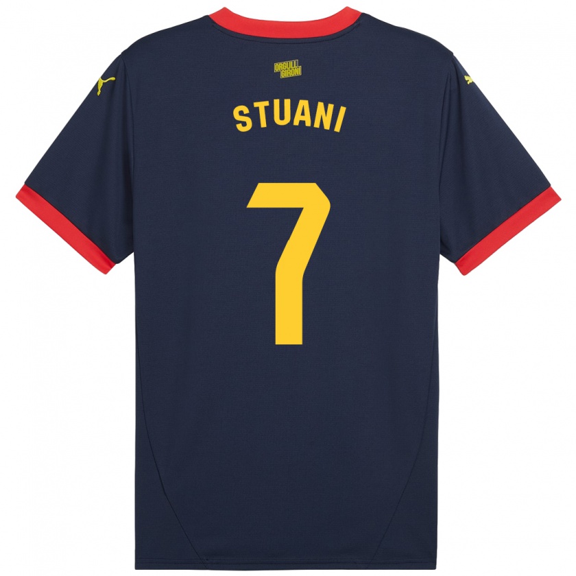 Kandiny Heren Cristhian Stuani #7 Marineblauw Uitshirt Uittenue 2024/25 T-Shirt