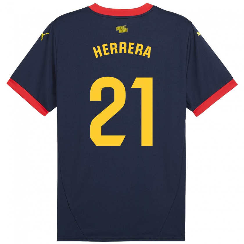 Kandiny Herren Yangel Herrera #21 Marinerot Auswärtstrikot Trikot 2024/25 T-Shirt Österreich