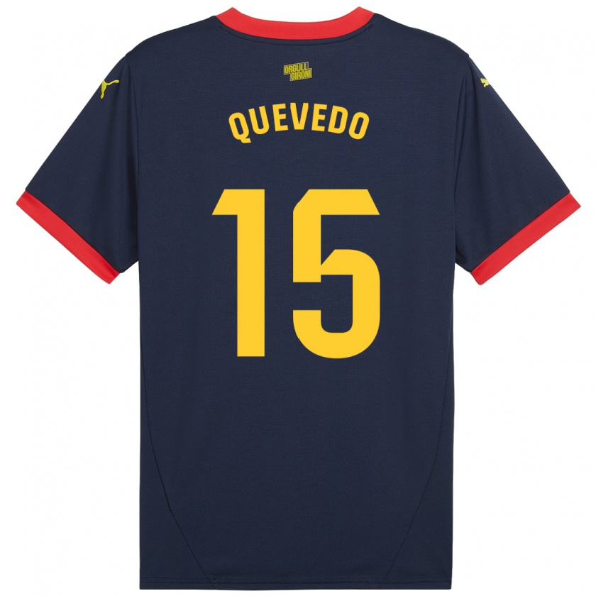 Kandiny Heren Erik Quevedo #15 Marineblauw Uitshirt Uittenue 2024/25 T-Shirt