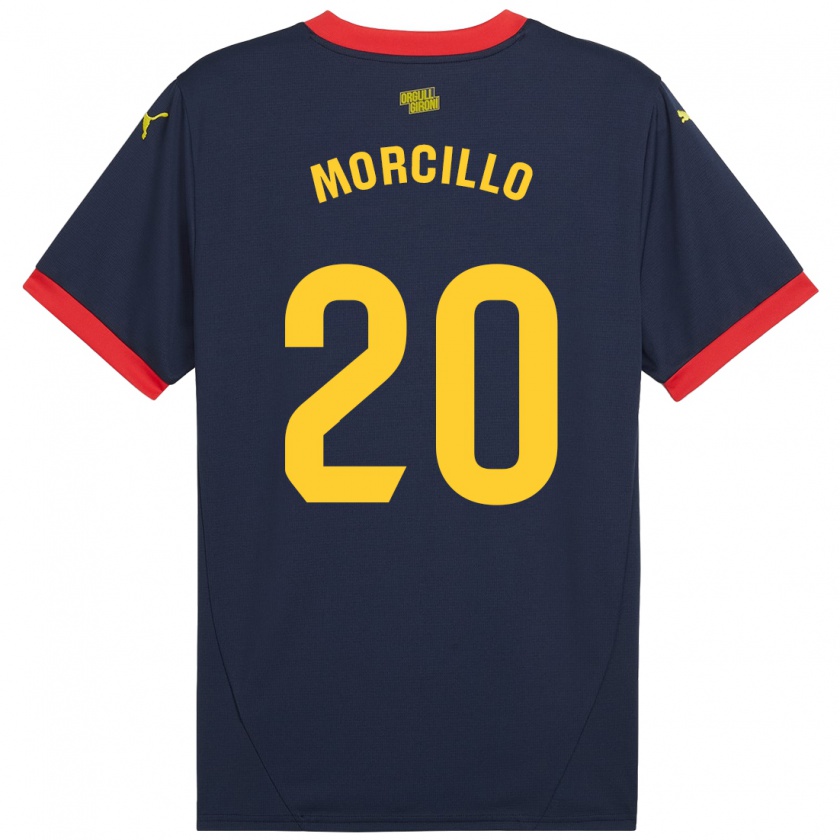 Kandiny Uomo Maglia Luis Morcillo #20 Rosso Navy Kit Gara Away 2024/25 Maglietta