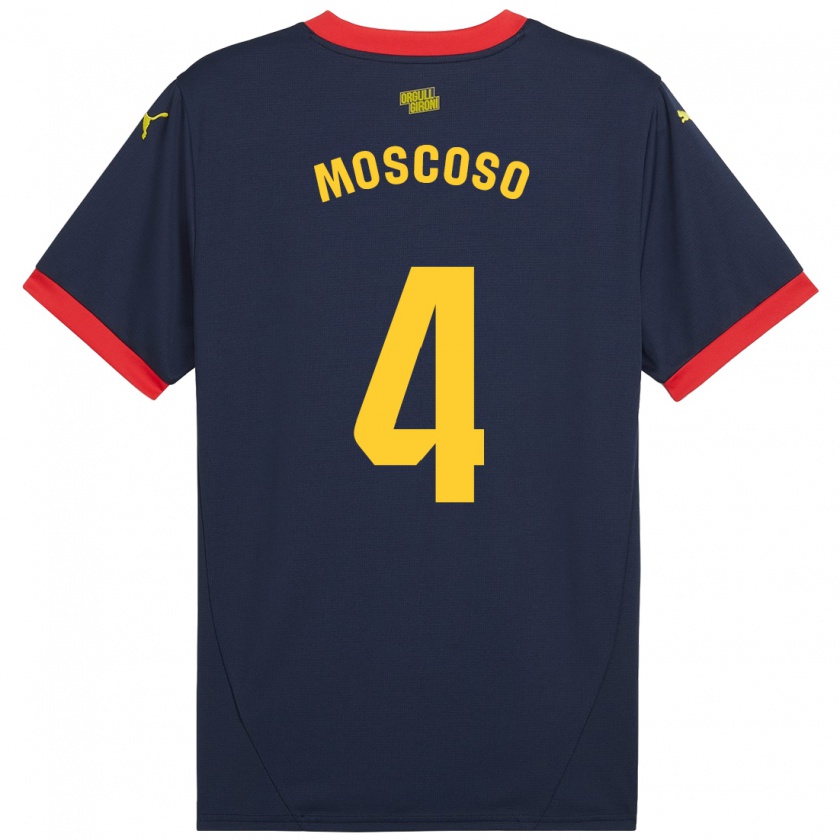 Kandiny Uomo Maglia Miriam Moscoso #4 Rosso Navy Kit Gara Away 2024/25 Maglietta