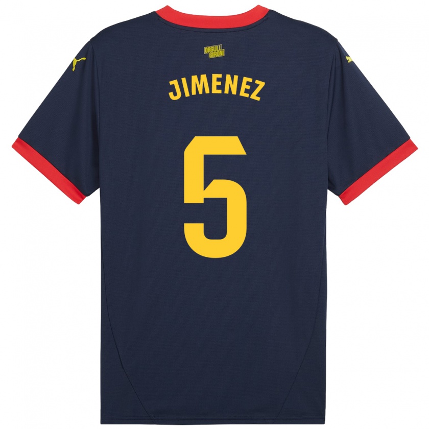 Kandiny Uomo Maglia Ángela Jiménez #5 Rosso Navy Kit Gara Away 2024/25 Maglietta