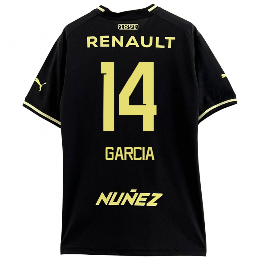 Kandiny Uomo Maglia Damián García #14 Nero Giallo Kit Gara Away 2024/25 Maglietta