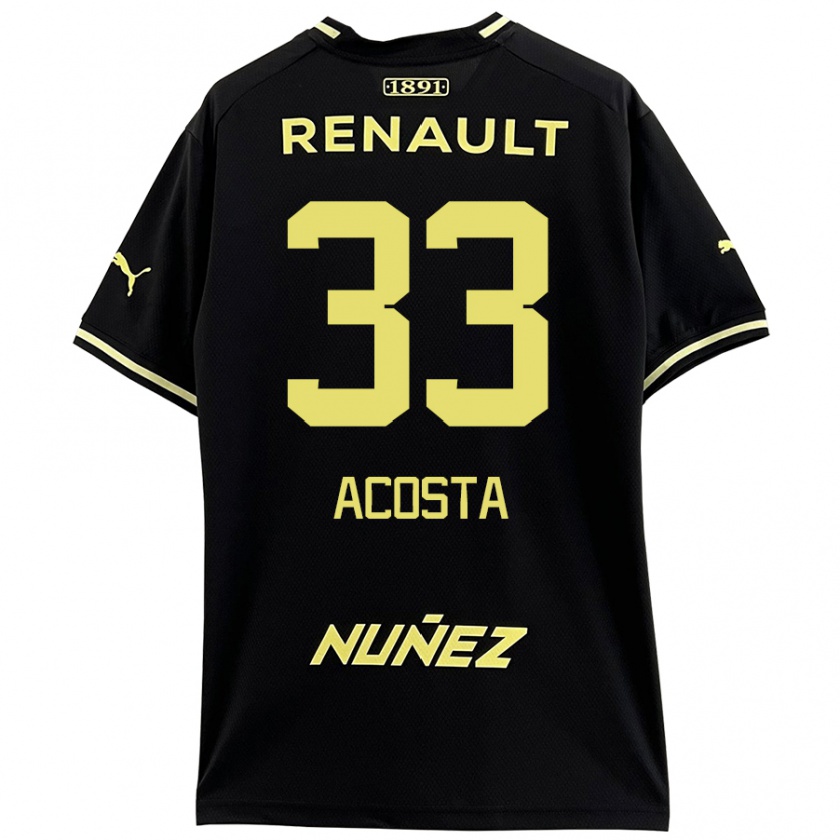 Kandiny Homem Camisola Nahuel Acosta #33 Amarelo Preto Alternativa 2024/25 Camisa Brasil