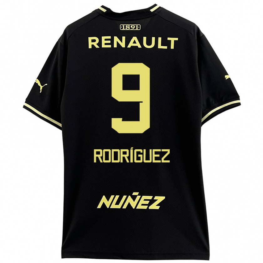 Kandiny Herren Agustín Rodríguez #9 Schwarz Gelb Auswärtstrikot Trikot 2024/25 T-Shirt Österreich