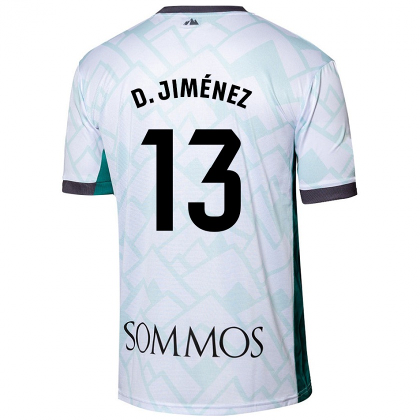 Kandiny Hombre Camiseta Dani Jiménez #13 Blanco Verde 2ª Equipación 2024/25 La Camisa México