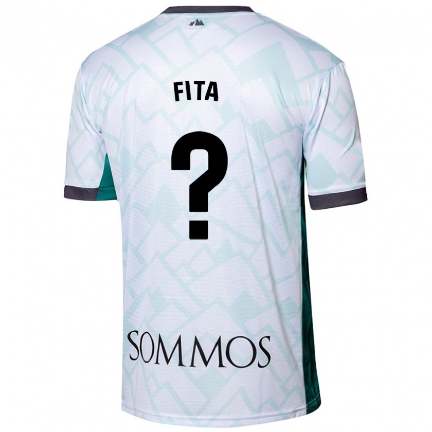 Kandiny Hombre Camiseta Álex Fita #0 Blanco Verde 2ª Equipación 2024/25 La Camisa