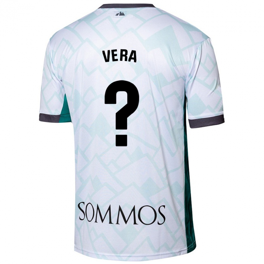 Kandiny Uomo Maglia Ángel Vera #0 Bianco Verde Kit Gara Away 2024/25 Maglietta