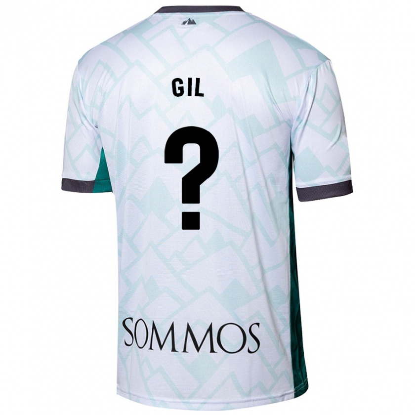 Kandiny Hombre Camiseta Iker Gil #0 Blanco Verde 2ª Equipación 2024/25 La Camisa