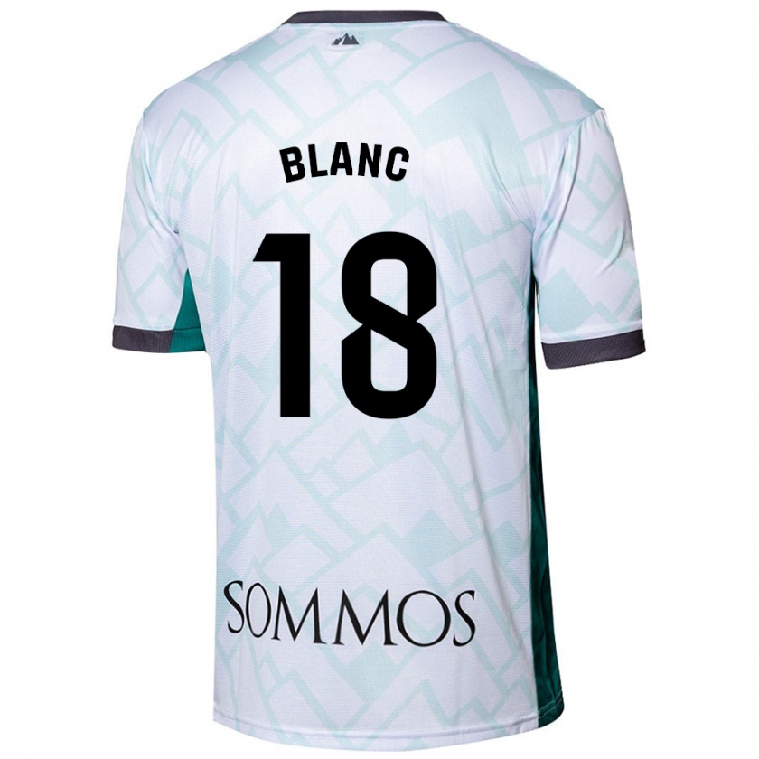 Kandiny Hombre Camiseta Laia Blanc #18 Blanco Verde 2ª Equipación 2024/25 La Camisa