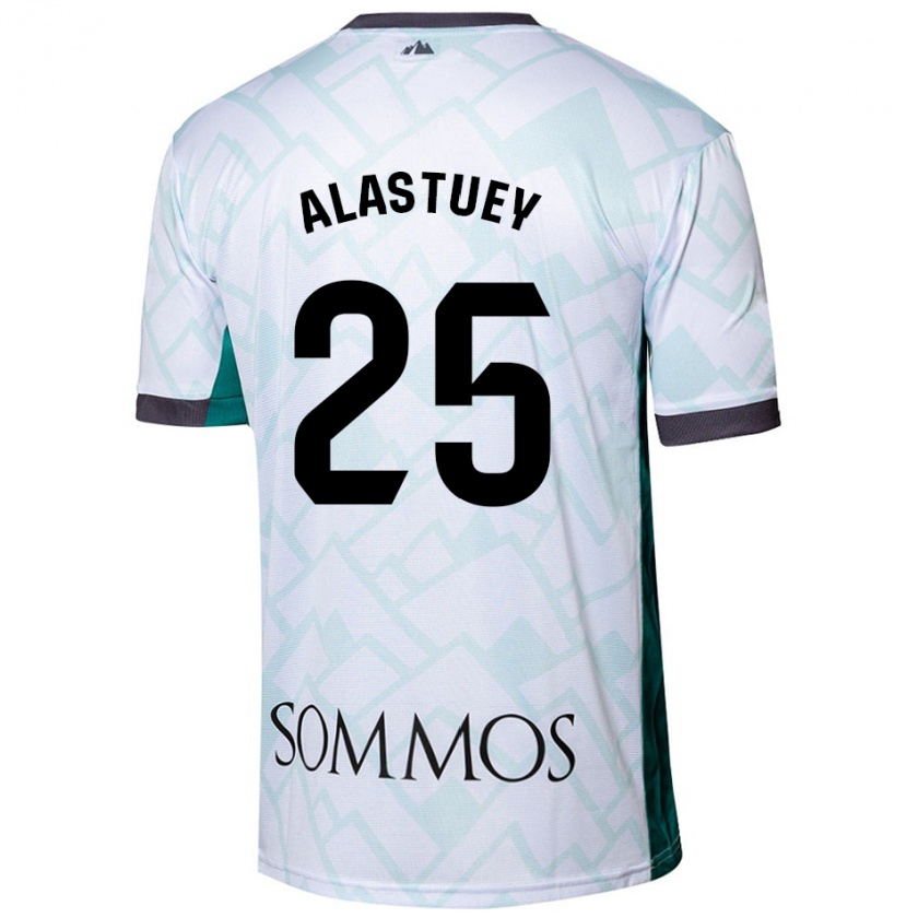 Kandiny Hombre Camiseta Martina Alastuey #25 Blanco Verde 2ª Equipación 2024/25 La Camisa