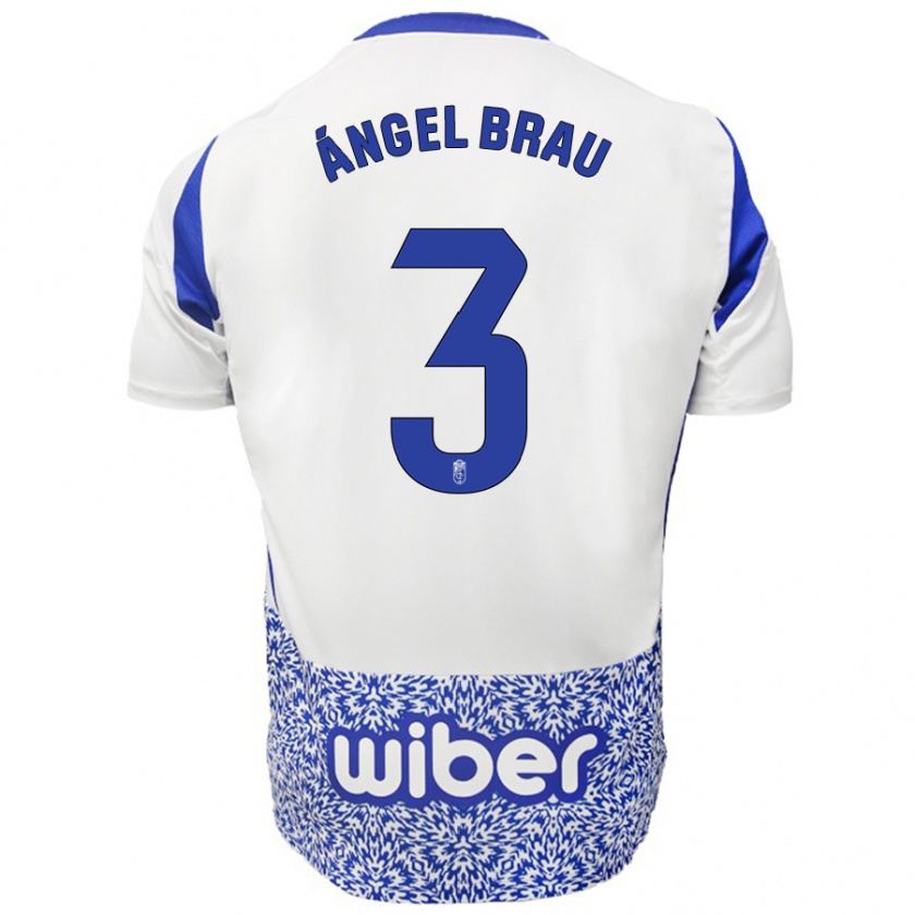 Kandiny Hombre Camiseta Miguel Ángel Brau #3 Blanco Azul 2ª Equipación 2024/25 La Camisa México