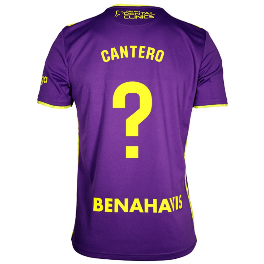 Kandiny Uomo Maglia José Cantero #0 Viola Giallo Kit Gara Away 2024/25 Maglietta