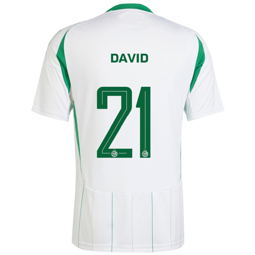 Kandiny Hombre Camiseta Dean David #21 Blanco Verde 2ª Equipación 2024/25 La Camisa