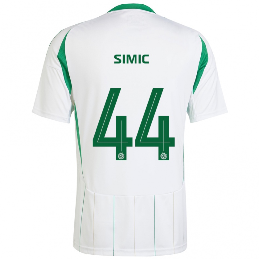 Kandiny Heren Lorenco Simic #44 Witgroen Uitshirt Uittenue 2024/25 T-Shirt