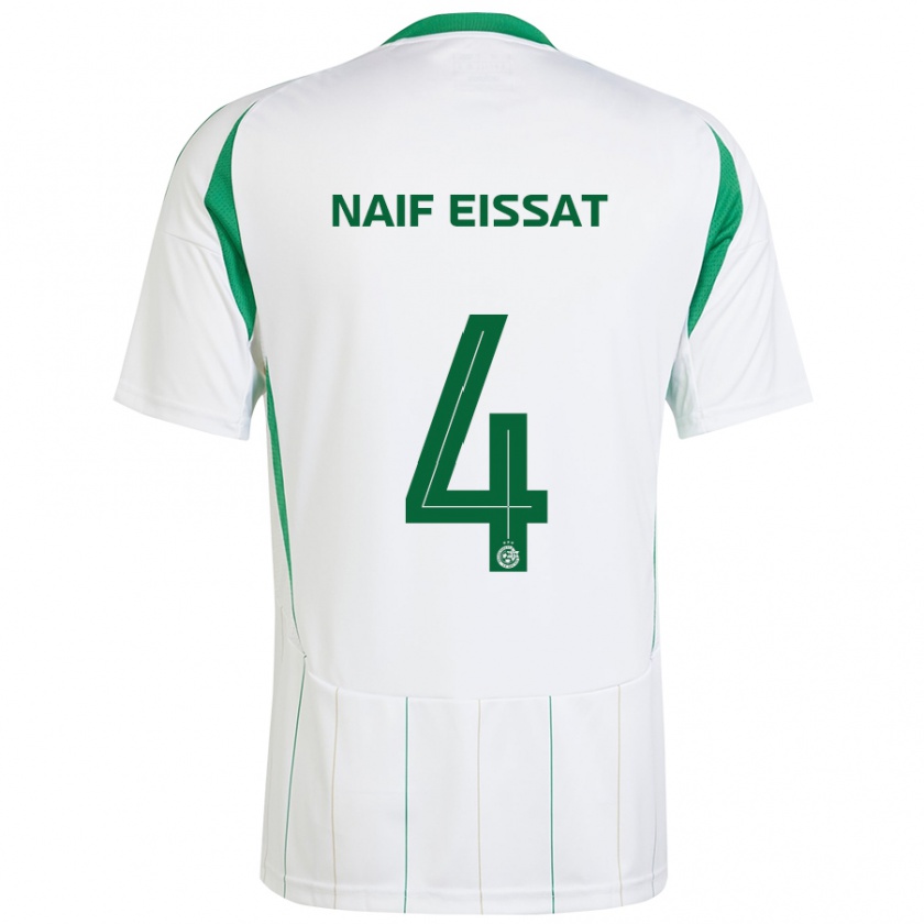 Kandiny Heren Lisav Naif Eissat #4 Witgroen Uitshirt Uittenue 2024/25 T-Shirt