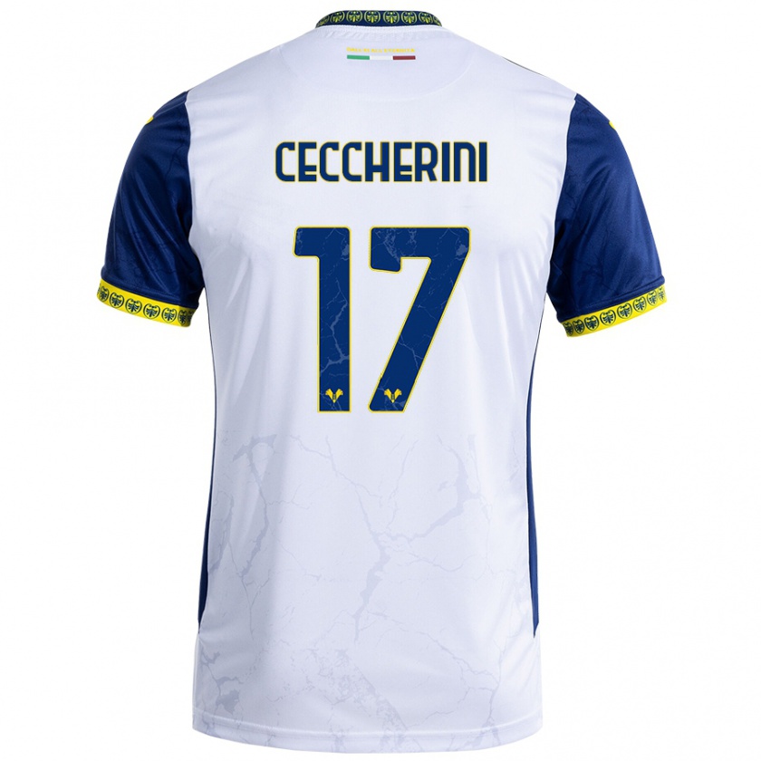 Kandiny Heren Federico Ceccherini #17 Witblauw Uitshirt Uittenue 2024/25 T-Shirt