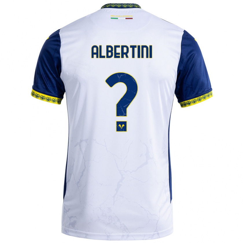 Kandiny Heren Francesco Albertini #0 Witblauw Uitshirt Uittenue 2024/25 T-Shirt