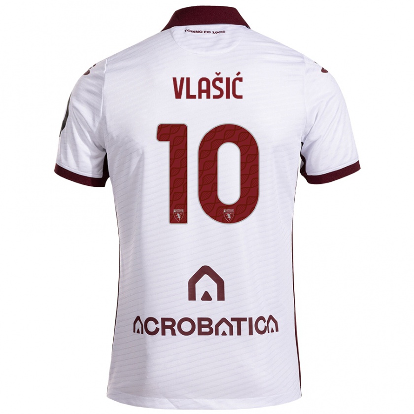 Kandiny Herren Nikola Vlašić #10 Weiß Kastanienbraun Auswärtstrikot Trikot 2024/25 T-Shirt Österreich