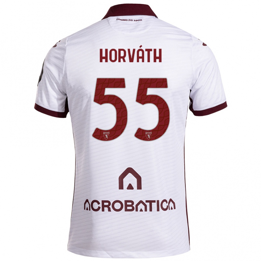 Kandiny Heren Krisztofer Horváth #55 Wit Kastanjebruin Uitshirt Uittenue 2024/25 T-Shirt