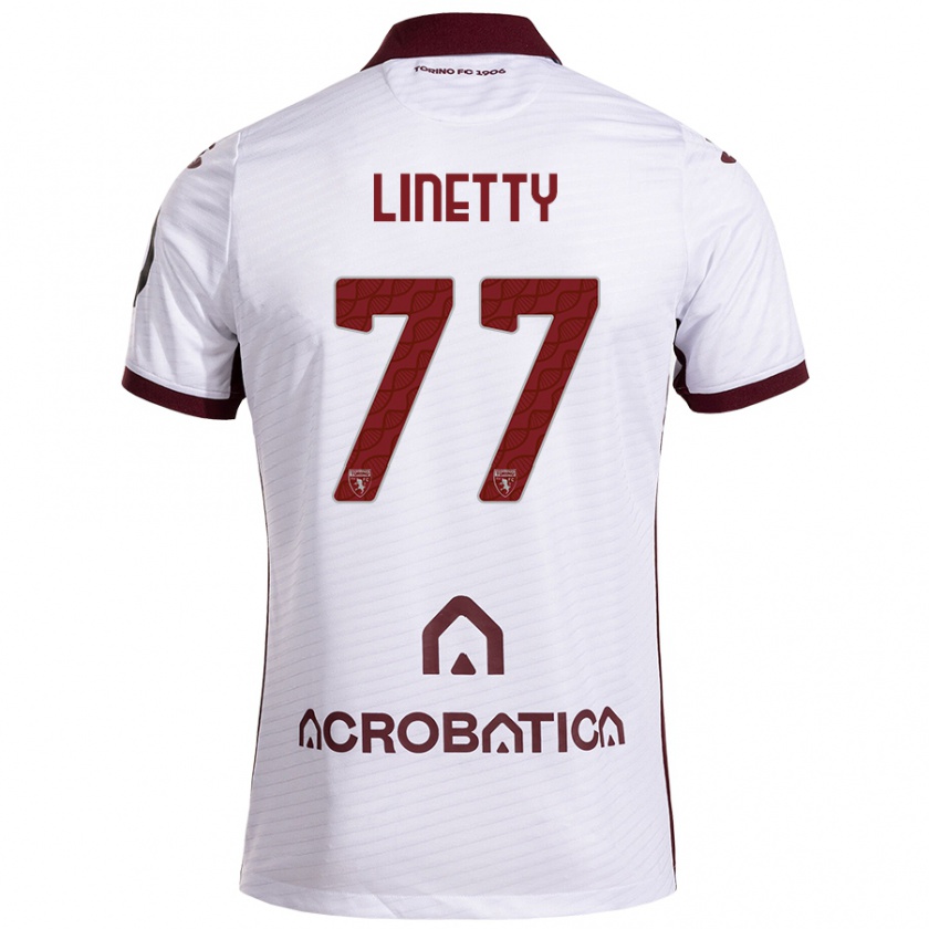 Kandiny Uomo Maglia Karol Linetty #77 Bianco Marrone Kit Gara Away 2024/25 Maglietta