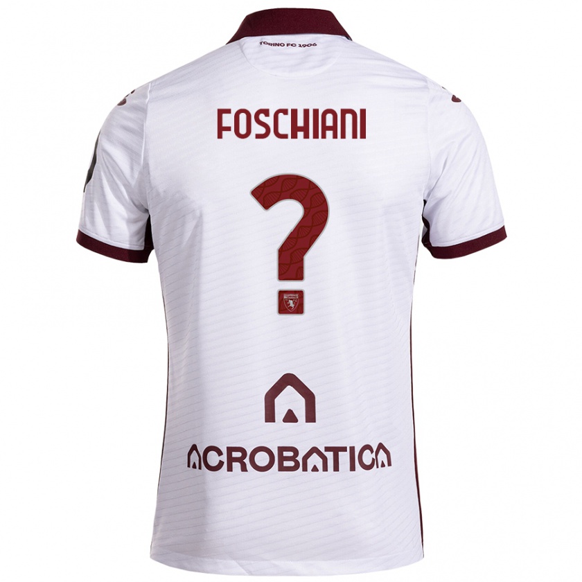 Kandiny Herren Francesco Foschiani #0 Weiß Kastanienbraun Auswärtstrikot Trikot 2024/25 T-Shirt Österreich