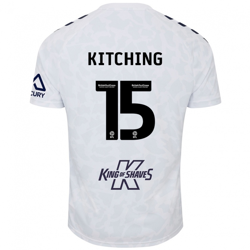 Kandiny Hombre Camiseta Liam Kitching #15 Blanco 2ª Equipación 2024/25 La Camisa