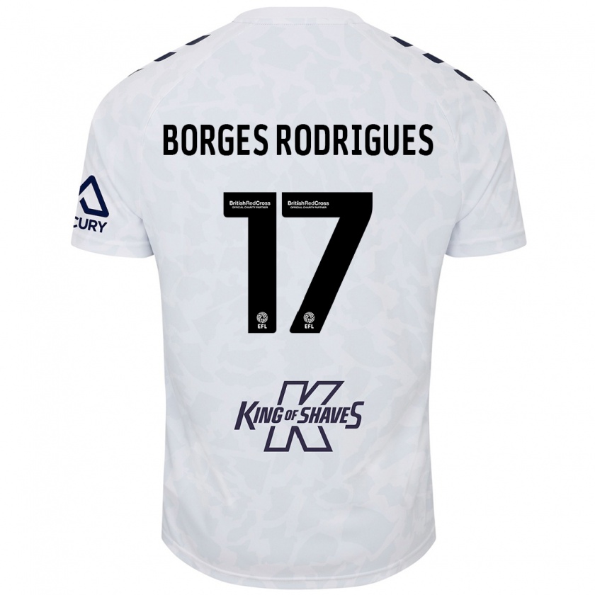 Kandiny Hombre Camiseta Raphael Borges Rodrigues #17 Blanco 2ª Equipación 2024/25 La Camisa