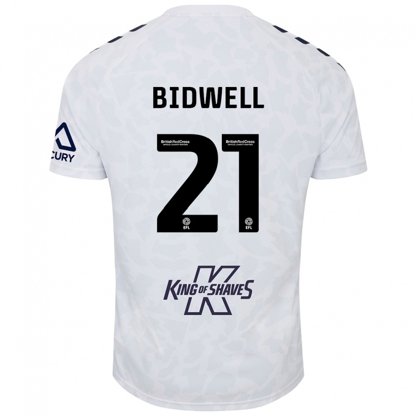 Kandiny Hombre Camiseta Jake Bidwell #21 Blanco 2ª Equipación 2024/25 La Camisa