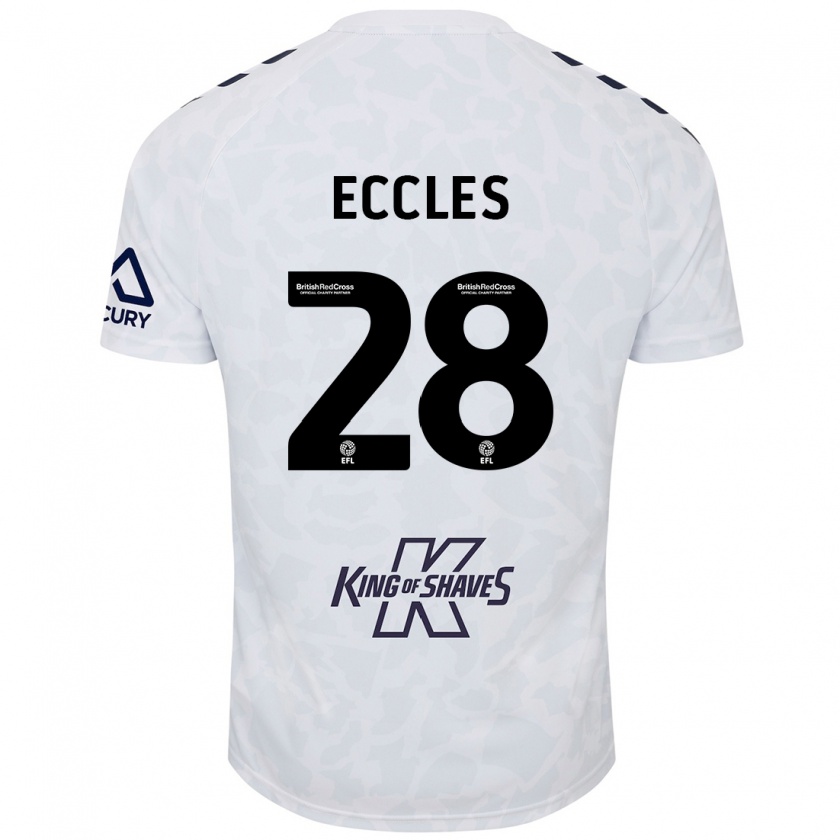 Kandiny Hombre Camiseta Josh Eccles #28 Blanco 2ª Equipación 2024/25 La Camisa