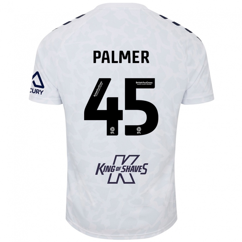 Kandiny Uomo Maglia Kasey Palmer #45 Bianco Kit Gara Away 2024/25 Maglietta