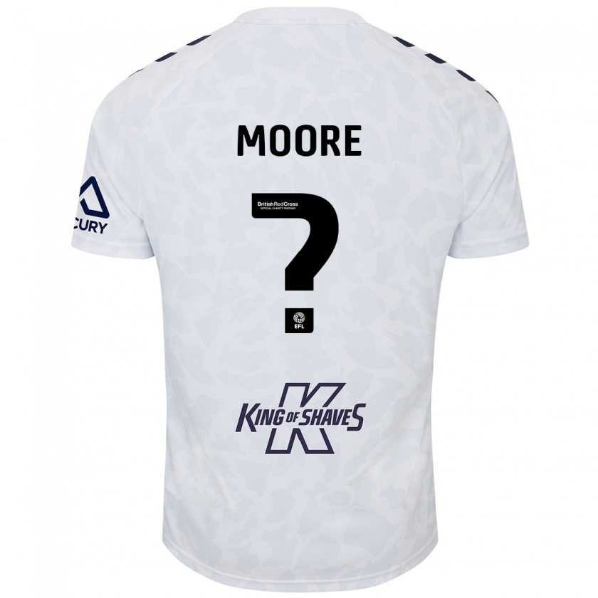 Kandiny Hombre Camiseta Isaac Moore #0 Blanco 2ª Equipación 2024/25 La Camisa