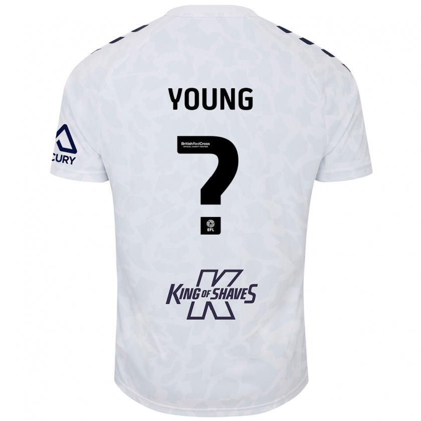 Kandiny Hombre Camiseta Shay Young #0 Blanco 2ª Equipación 2024/25 La Camisa México