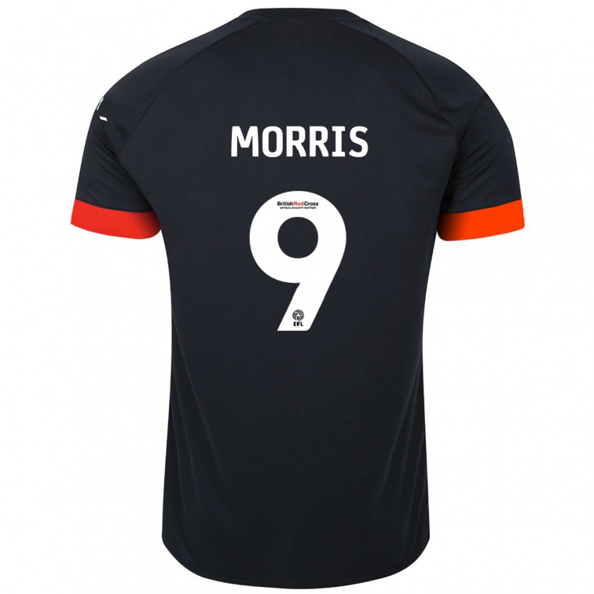 Kandiny Hombre Camiseta Carlton Morris #9 Negro Naranja 2ª Equipación 2024/25 La Camisa México