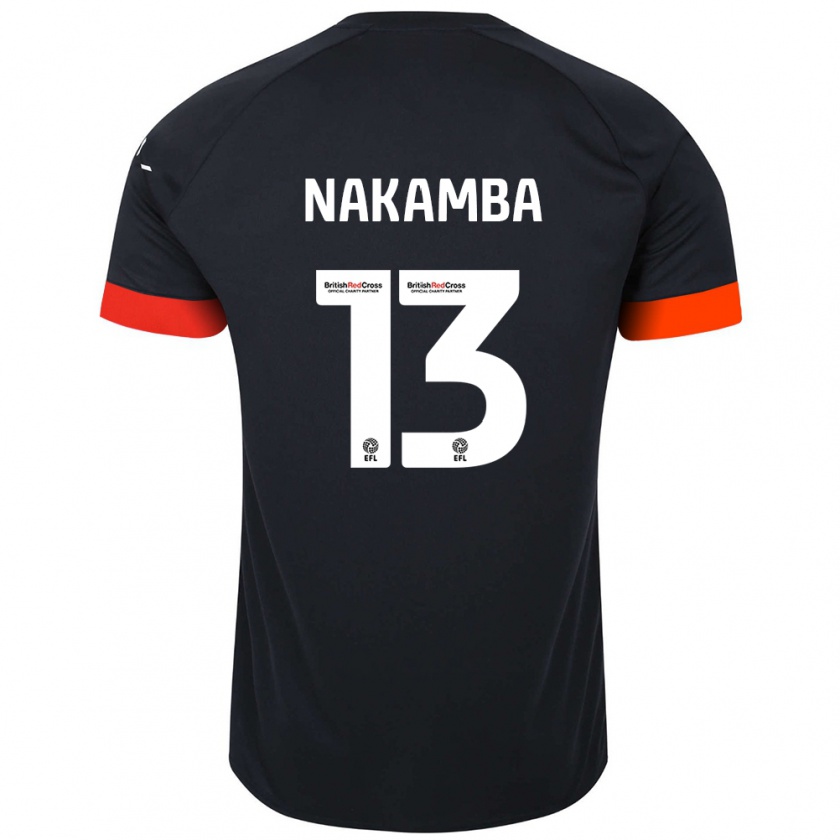 Kandiny Hombre Camiseta Marvelous Nakamba #13 Negro Naranja 2ª Equipación 2024/25 La Camisa México