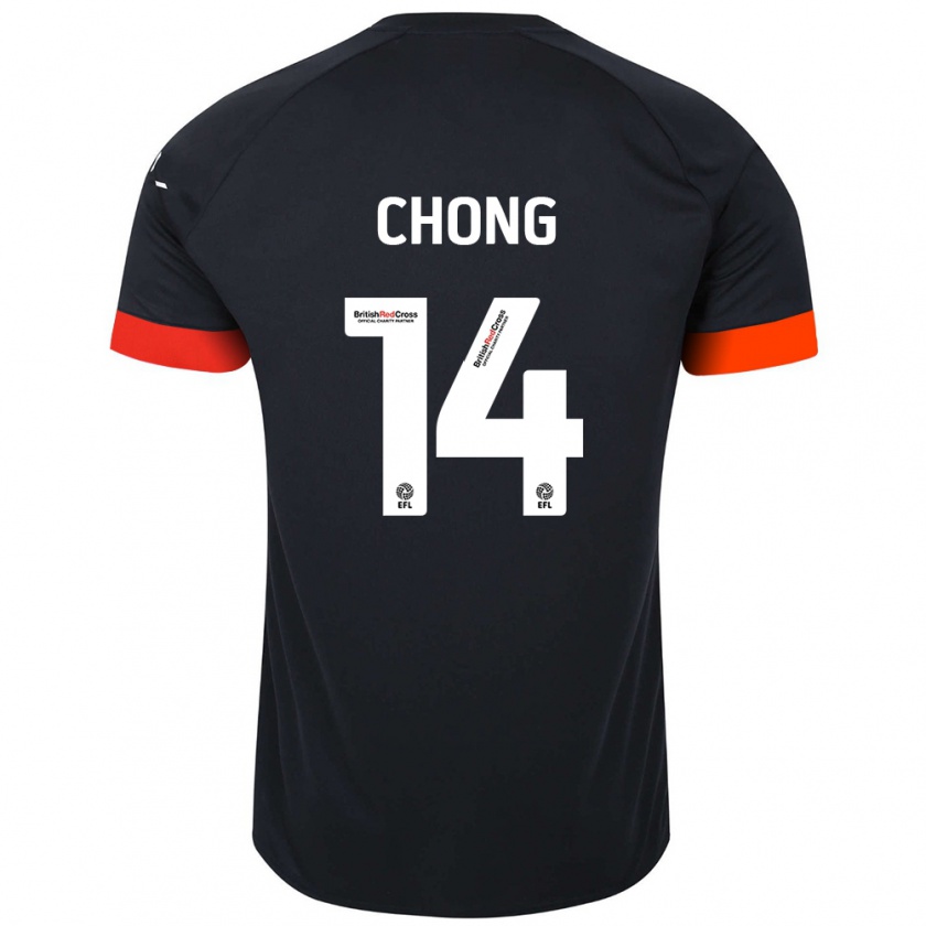 Kandiny Herren Tahith Chong #14 Schwarz Orange Auswärtstrikot Trikot 2024/25 T-Shirt Österreich