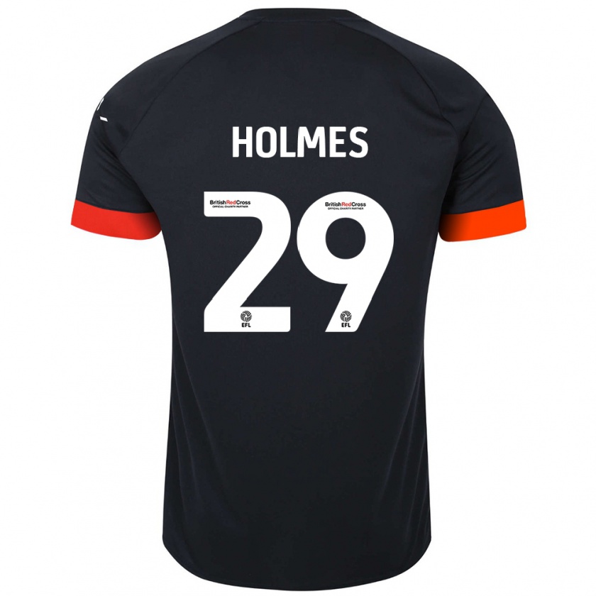 Kandiny Uomo Maglia Tom Holmes #29 Nero Arancione Kit Gara Away 2024/25 Maglietta